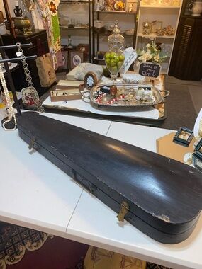 Antique late 1800s early 1900s Wood violin coffin